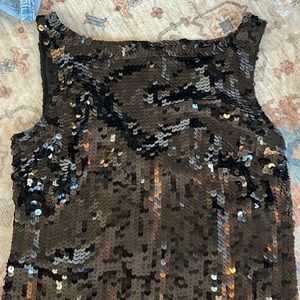 Banana Republic Sequin Little Black Dress Size 2